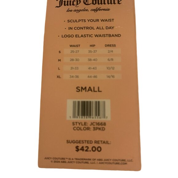 Juicy Couture 3-Pack Seamless Shaping Briefs Underwear - Picture 2 of 2